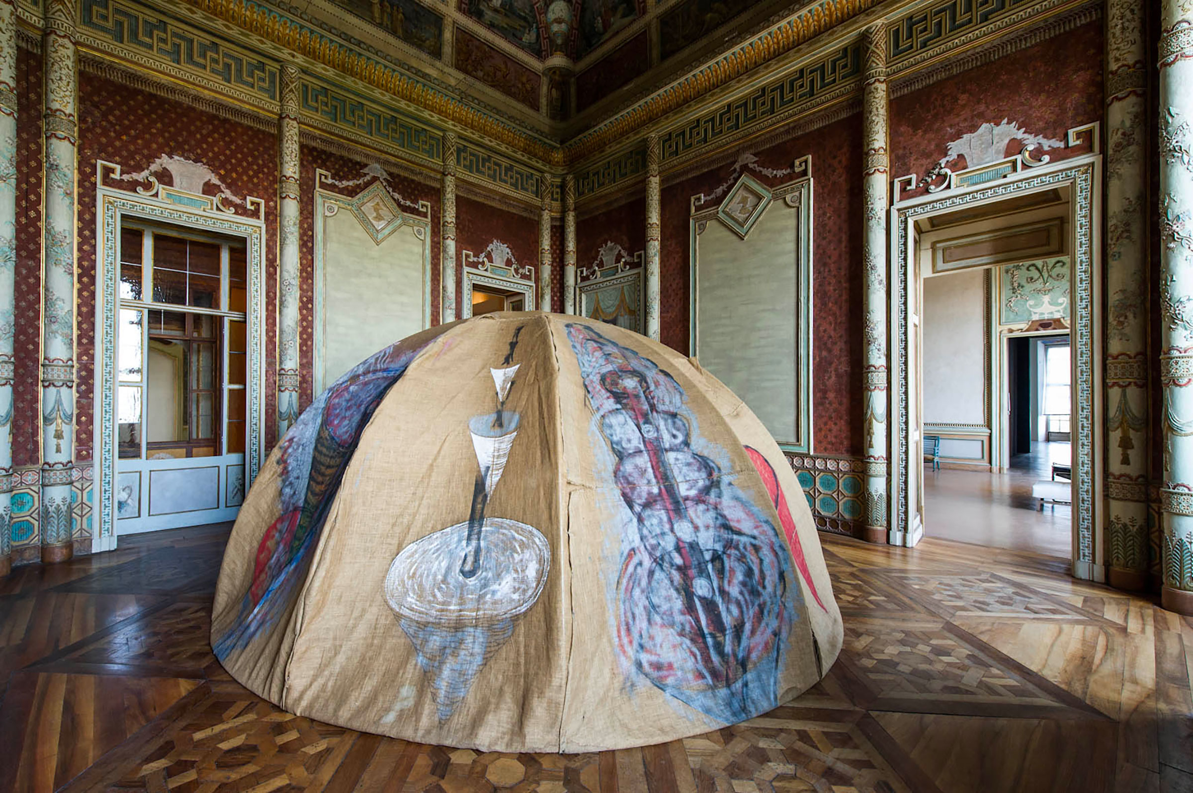 Mario Merz, Igloo (tenfda di Gheddafi), 1968-1981